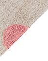 Tappeto per bambini cotone beige e rosa 140 x 200 cm DARDERE_906604