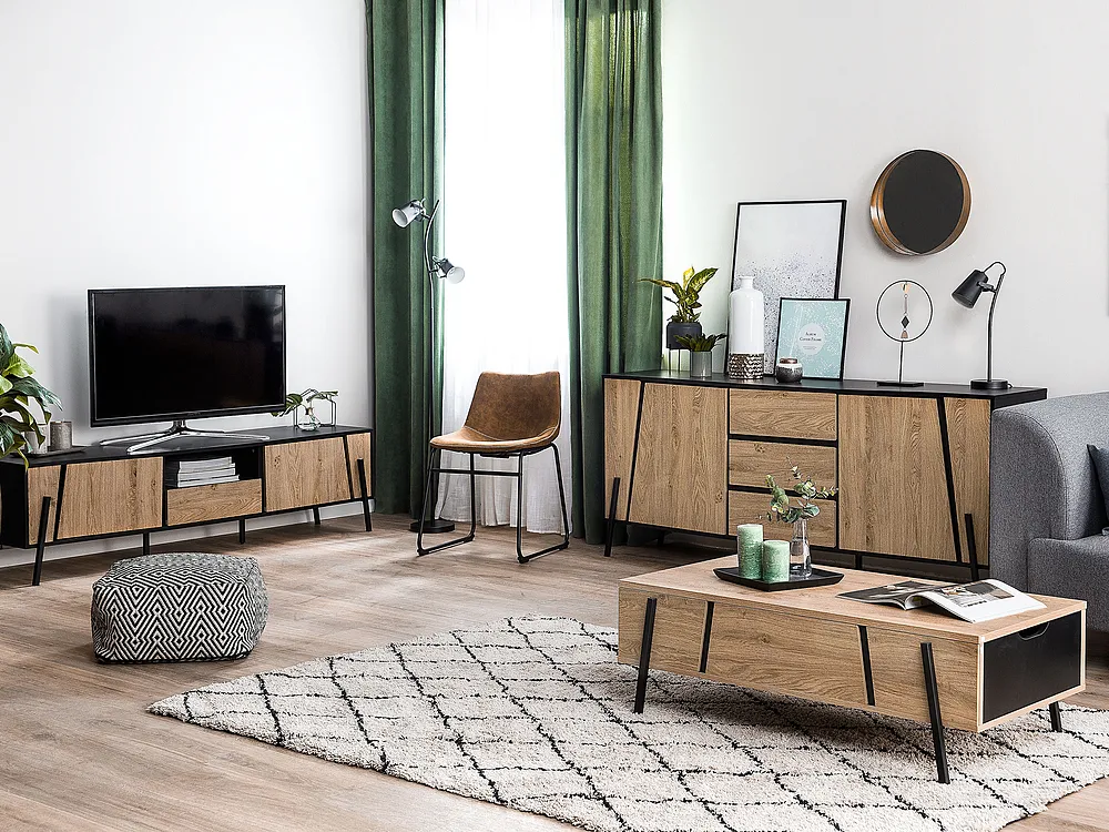 TV Stand BLACKPOOL Brown/ Black_1151127