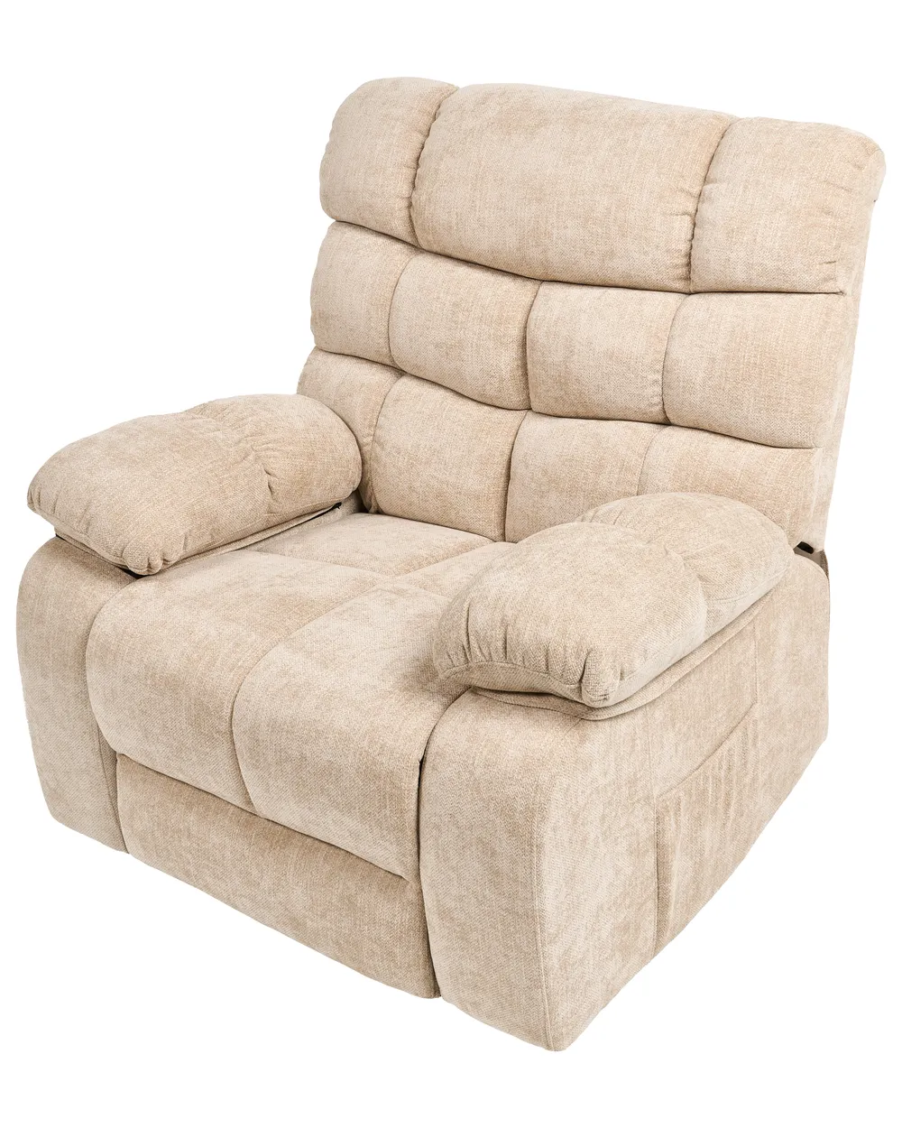 Sedia reclinabile elettrica ARES Poggiapiedi a scomparsa Tessuto Beige_938705