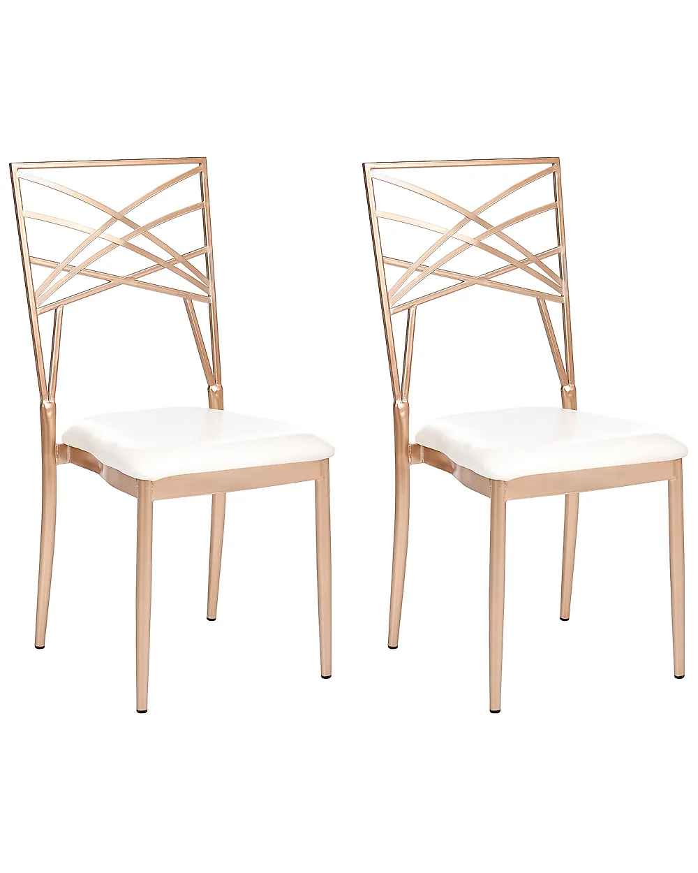 Set of 2 Dining Chairs GIRARD Metal Gold