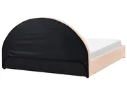 Ottoman Bed CHADENET Boucle Peach Pink 180 x 200 cm (EU Super King)_1025462