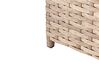 Lounge Set Rattan hellbraun 4-Sitzer linksseitig Auflagen cremeweiss AVOLA_929697