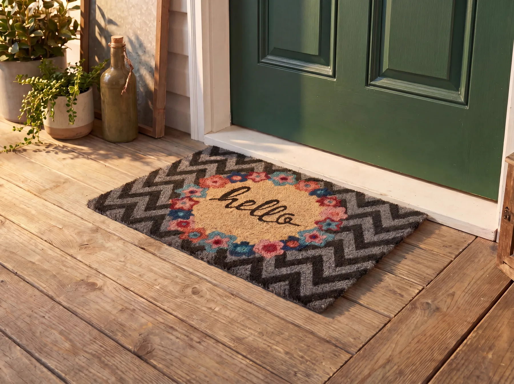 Doormat TAHAN Multicolour 40 x 60 cm Text Coir_904926