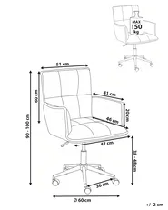 Desk Chair MANULU Boucle White_1065236