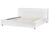 Boucle EU Super King Size Bed White LINARDS_933735