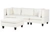 3-Sitzer Sofa Leinenoptik cremeweiss mit Ottomane UNSTAD_893446