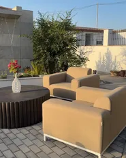 Zestaw 2 foteli ogrodowych ROVIGO Beżowy_1158713