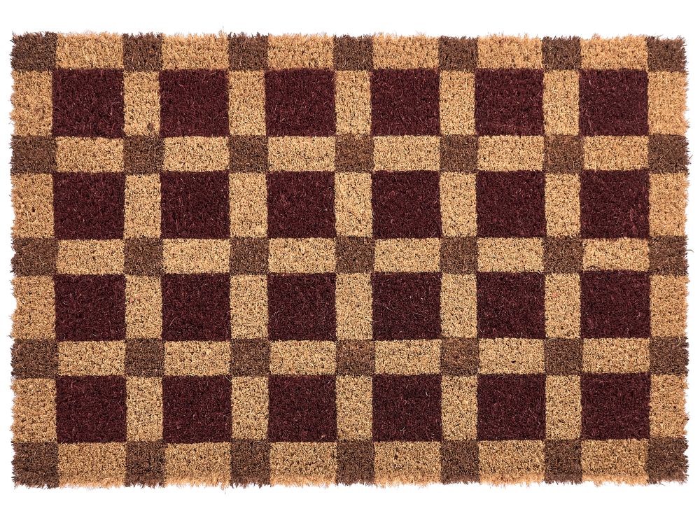 Fußmatte VILLASIS Beige / Braun 60 x 90 cm Kokosfasern