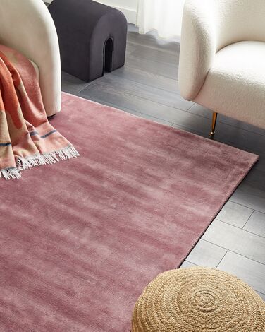 Viscose Area Rug 160 x 230 cm Pink GESI II