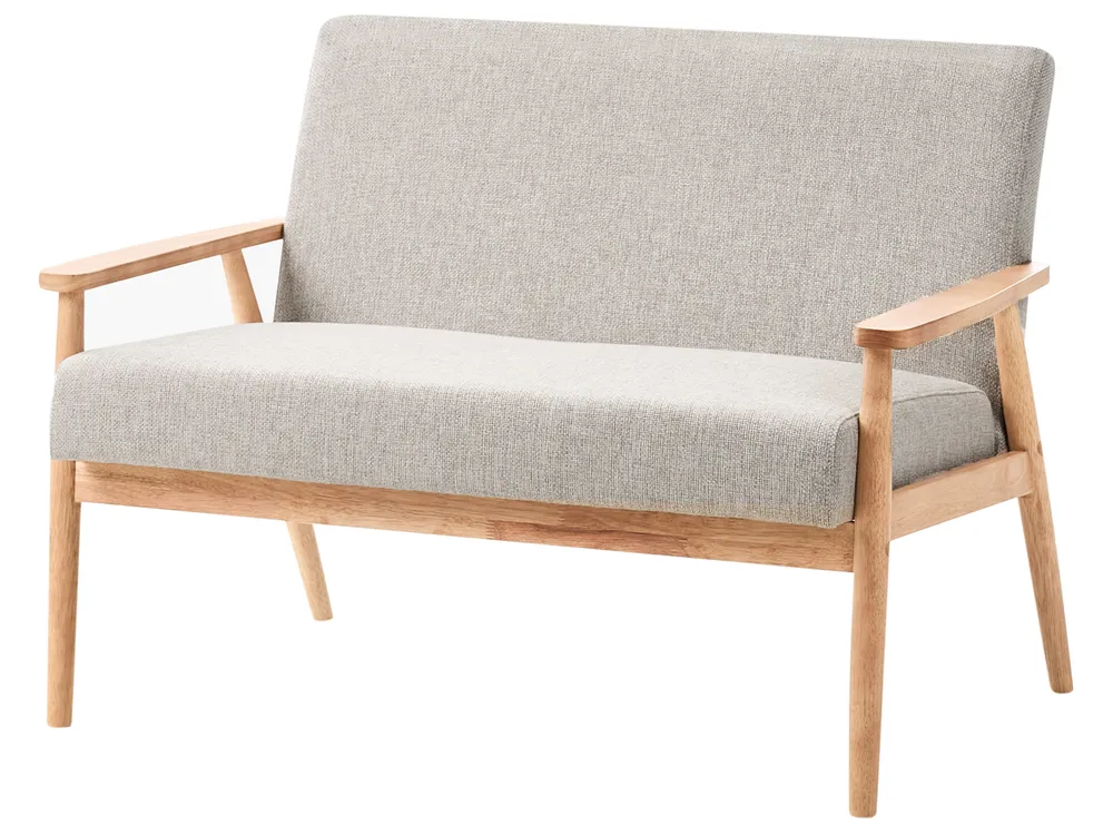 Living Room Set 6 Seater ESRUM Fabric Light Brown/ Grey_1015851