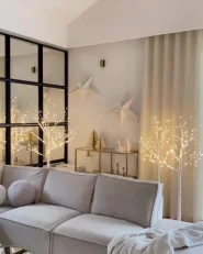 Dekoracja ogrodowa LED LAPPI 160 cm Choinka Biały_982913