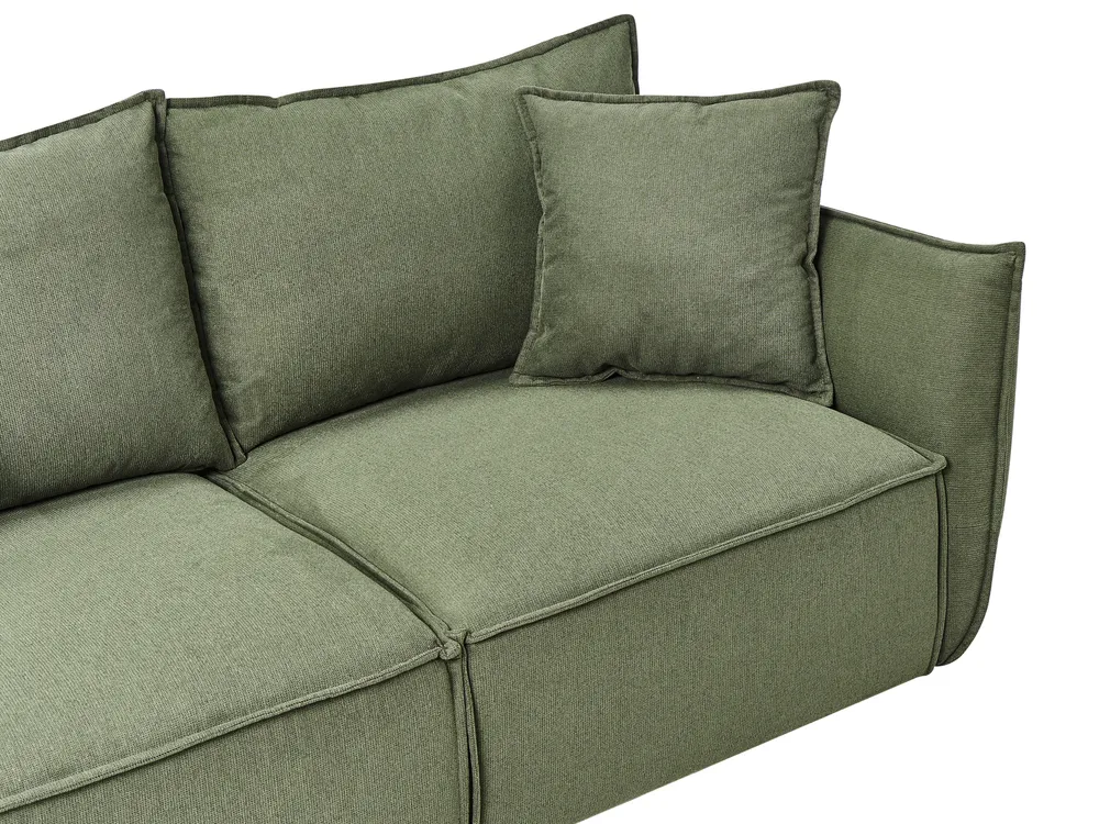 Sofa 3 Seater KUNES Fabric Green_1013199