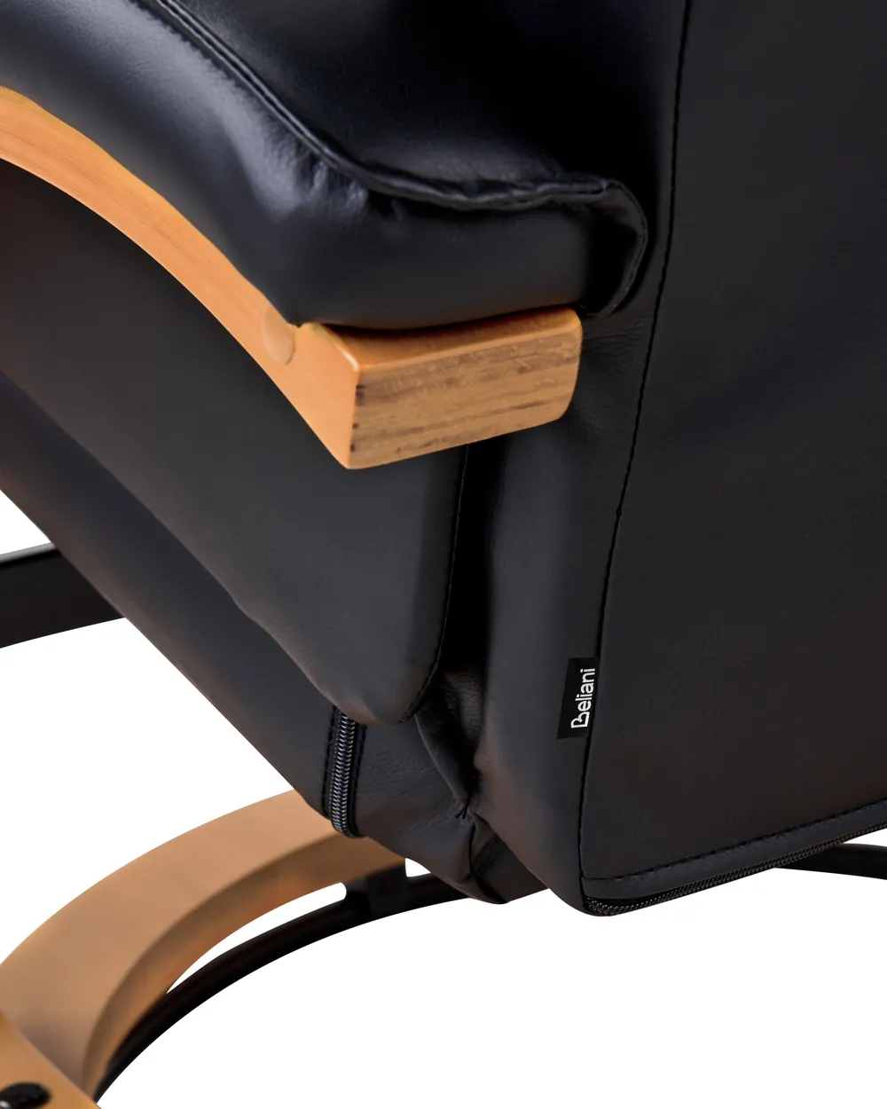 Massage Chair MAJESTIC with Footstool Faux Leather Black_963706