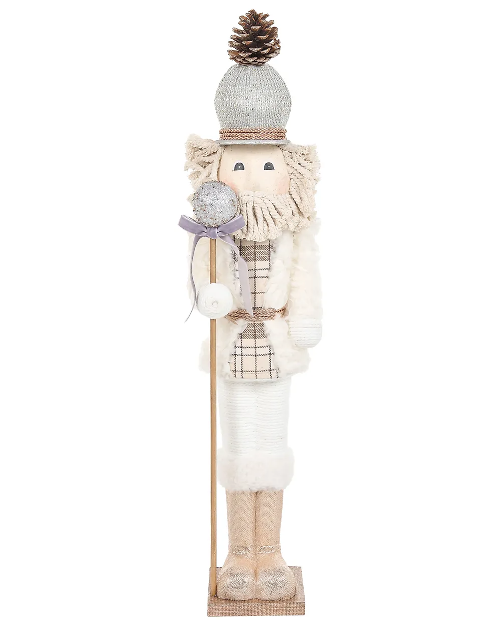 Zestaw 2 figurek dekoracyjnych ALANIEMI 52/79 cm Dziadek do orzechów Beżowy_1156619