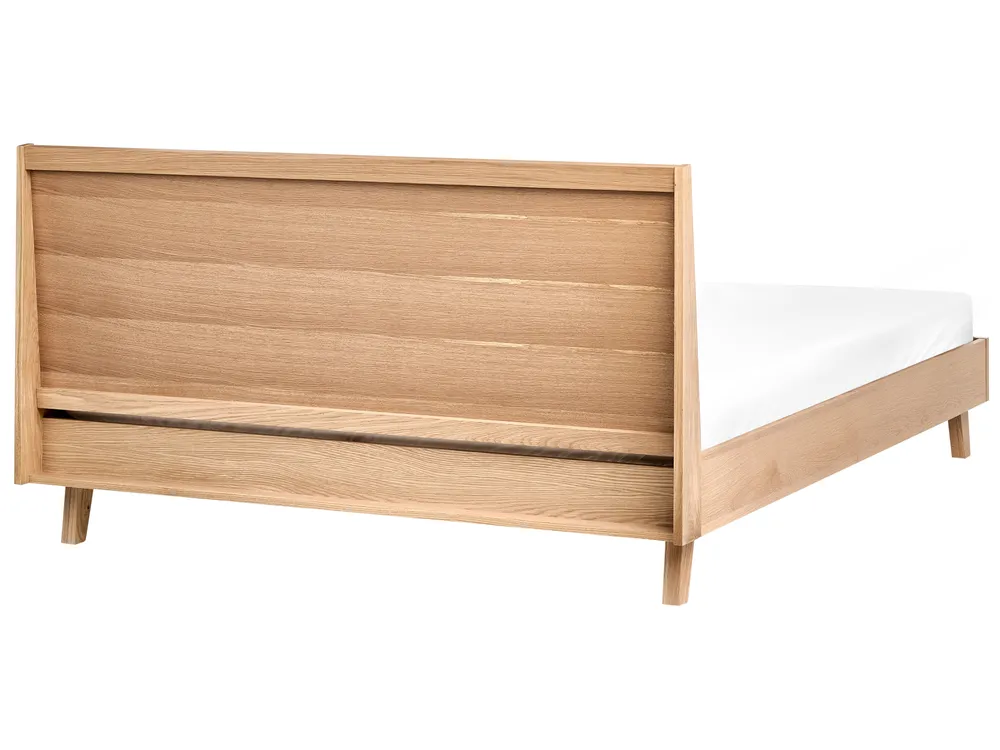 Bett mit Lattenrost WIZERNES 160 x 200 cm Helle Eiche_979996