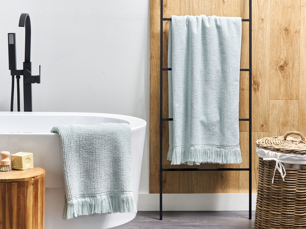 Set of 2 Towels ATIU Cotton Terry Mint Green Beliani.cz