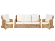 Garden Sofa Set 5 Seater ALESSANO Rattan Natural_928580