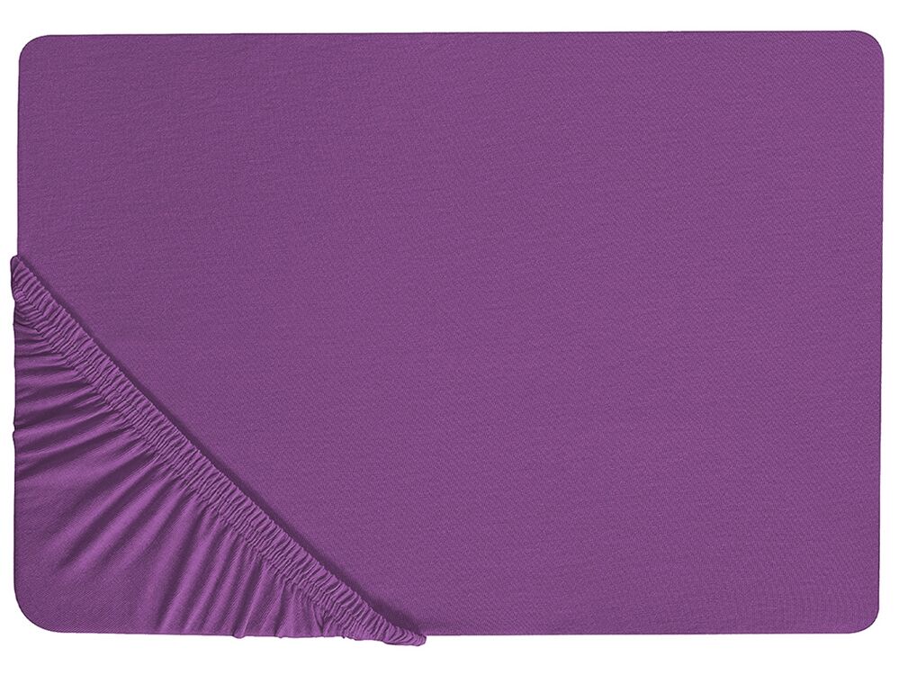 Spannbettlaken JANBU 90 x 200 cm Baumwolle Purpur