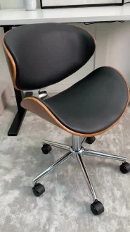 Sedia da scrivania ROTTERDAM Pelle sintetica Nero_867443