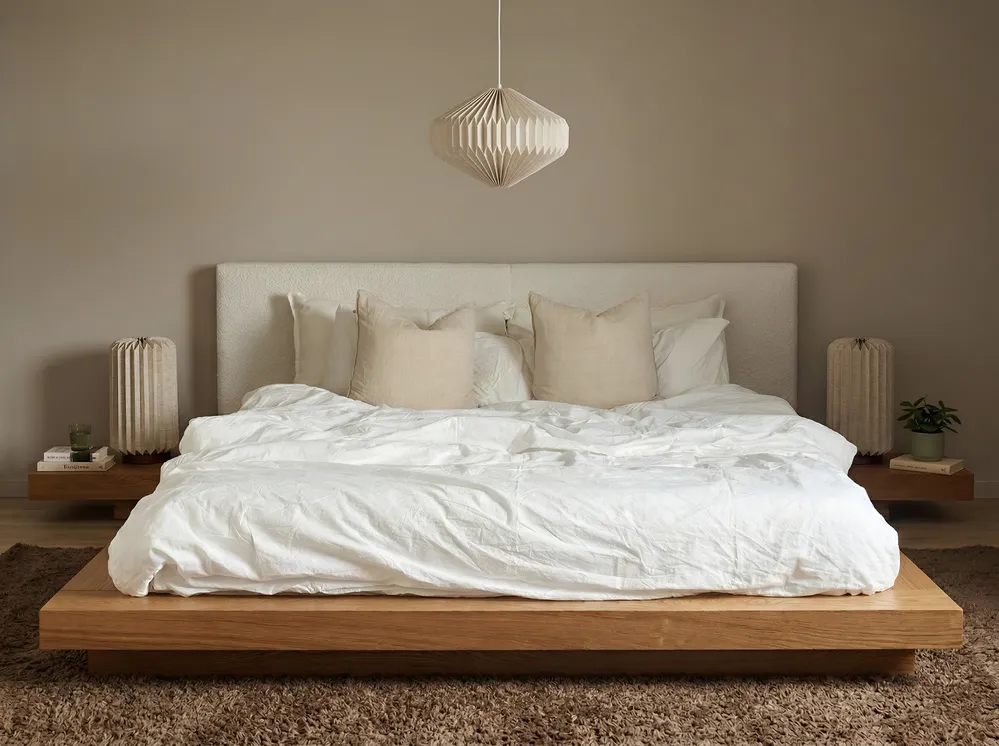 Bed Boucle ZEN 180 x 200 cm (EU Super King) Natural Ash Wood_1064466
