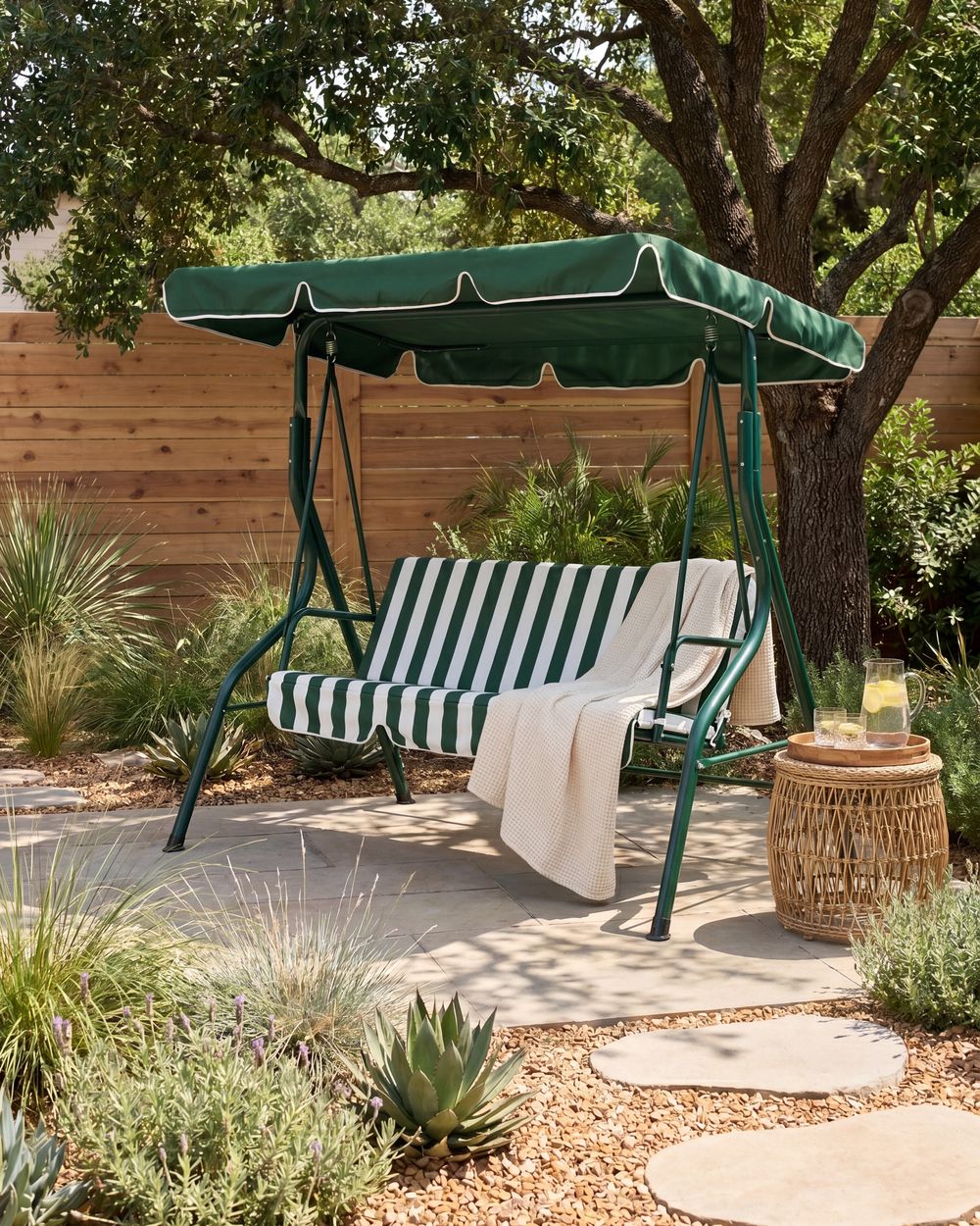 Patio Swing CHAPLIN Metal Green
