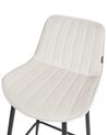 Lot de 2 chaises de bar en velours beige clair DUBROVNIK_928863