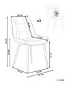 Sada 2 jídelních židlí z umělé kůže béžová MELROSE II_905384