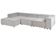 Modular Corner Sofa 4 Seater ARDAL Corduroy Taupe Right Hand_1011163
