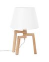 Fehér és világos fa asztali lámpa 42 cm NALON_698158