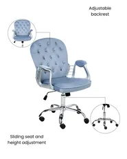 Desk Chair PRINCESS Velvet Light Blue_1036991