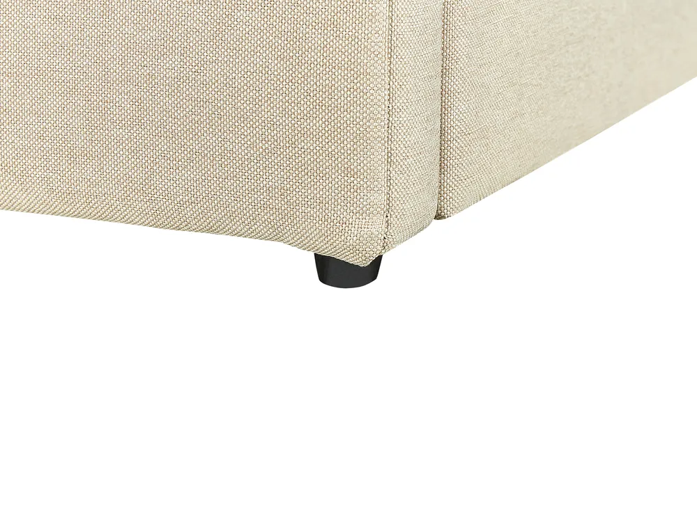 Ottoman Bed DREUX Fabric Beige 180 x 200 cm (EU Super King)_861194