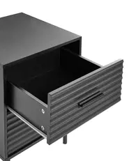 2 Drawer Bedside Table WALGETT Black_1076336