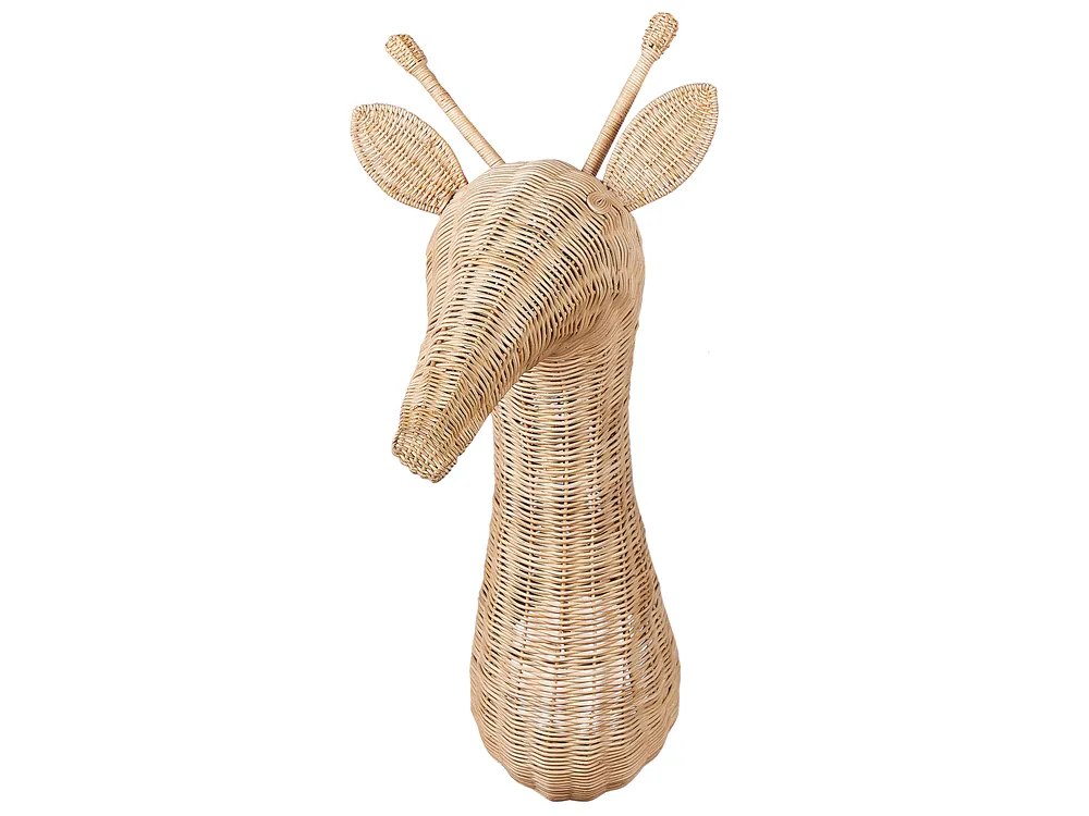 Dekoracja ścienna Żyrafa BANANEC Rattan 83 cm Naturalny