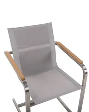 Set of 2 Garden Chairs COSOLETO Stainless Steel Beige_776964