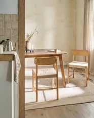 Set di 2 sedie da pranzo DIGNE Legno Marrone chiaro_1048994