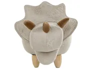 Pufa zwierzak ze schowkiem TRICERATOPS Dinozaur Jasnoszary_750808
