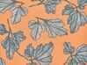 Set of 2 Cushions Leaf Motif 45 x 45 cm Orange and Black SPIREA_857731