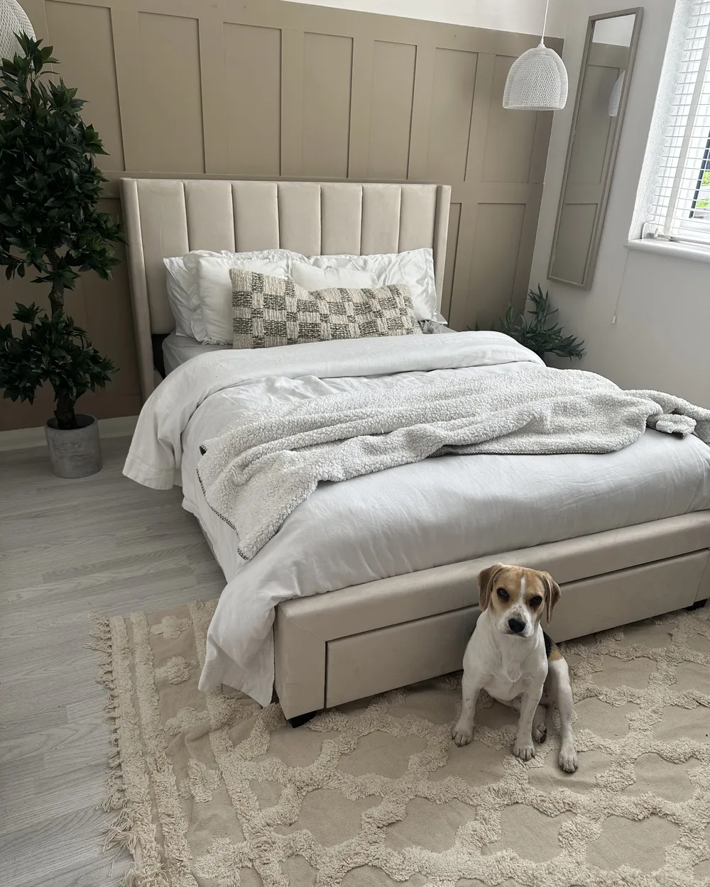 Tappeto SULUOVA Beige 140 x 200 cm Cotone_933329