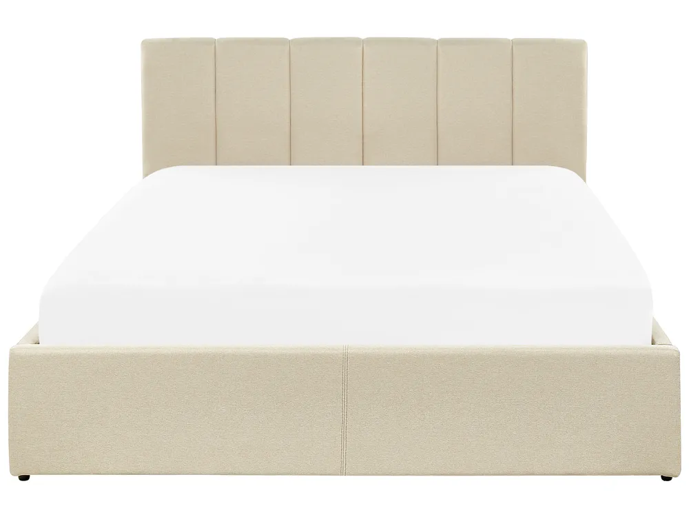 Lit ottoman DREUX Tissu Beige 140 x 200 cm_861157