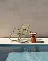 Garden Rocking Chair TURI Metal Olive Green