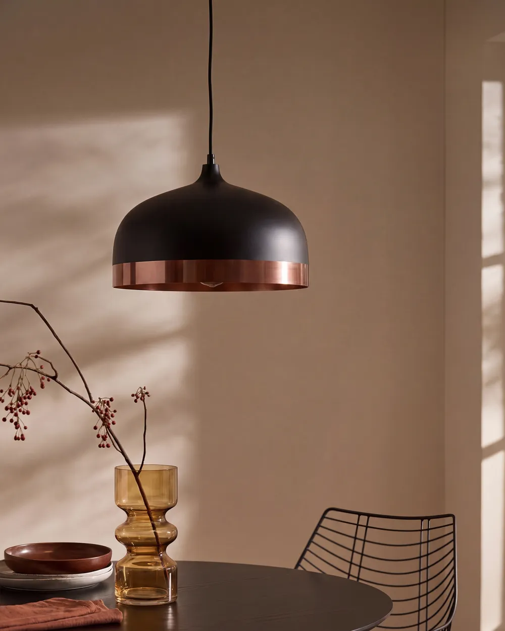 Lampada a sospensione PARINA Metallo Nero_1149571