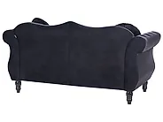 Sofa dla 2 osób SKIEN Welur Czarny_1171189