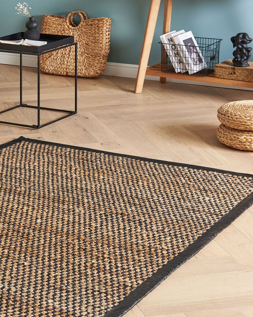 Tapis GERCE Noir 140 x 200 cm Jute
