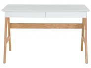 Biurko SHESLAY 120 cm 70 cm z szufladami Biały_611925