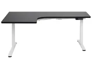 Electric Adjustable Corner Desk DESTINES 160 cm 109 cm Black/ White Left Hand_927722