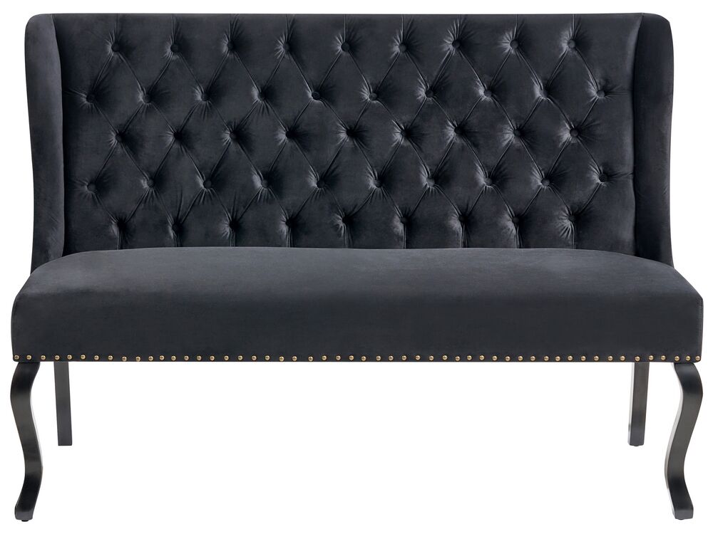 Sofa High Back Velvet Bench Upholstered Bench Seater TORSBY Velvet
