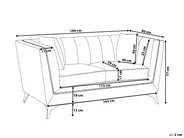 Sofa 2 Seater GAULA Velvet Teal_706303