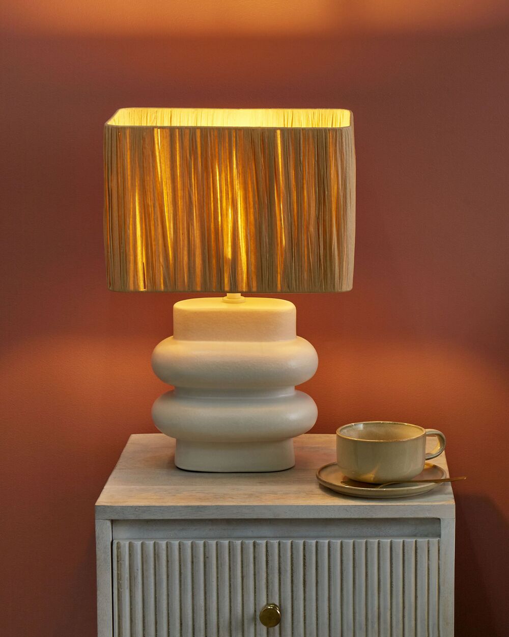 Bordlampe JUDY Keramik Hvid