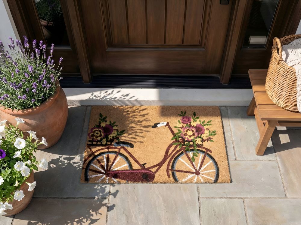 Wycieraczka AVAK Naturalny 40 x 60 cm Rower Włókno kokosowe