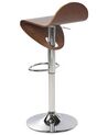 Set of 2 Swivel Bar Stools Dark Brown LIVERPOOL _694120